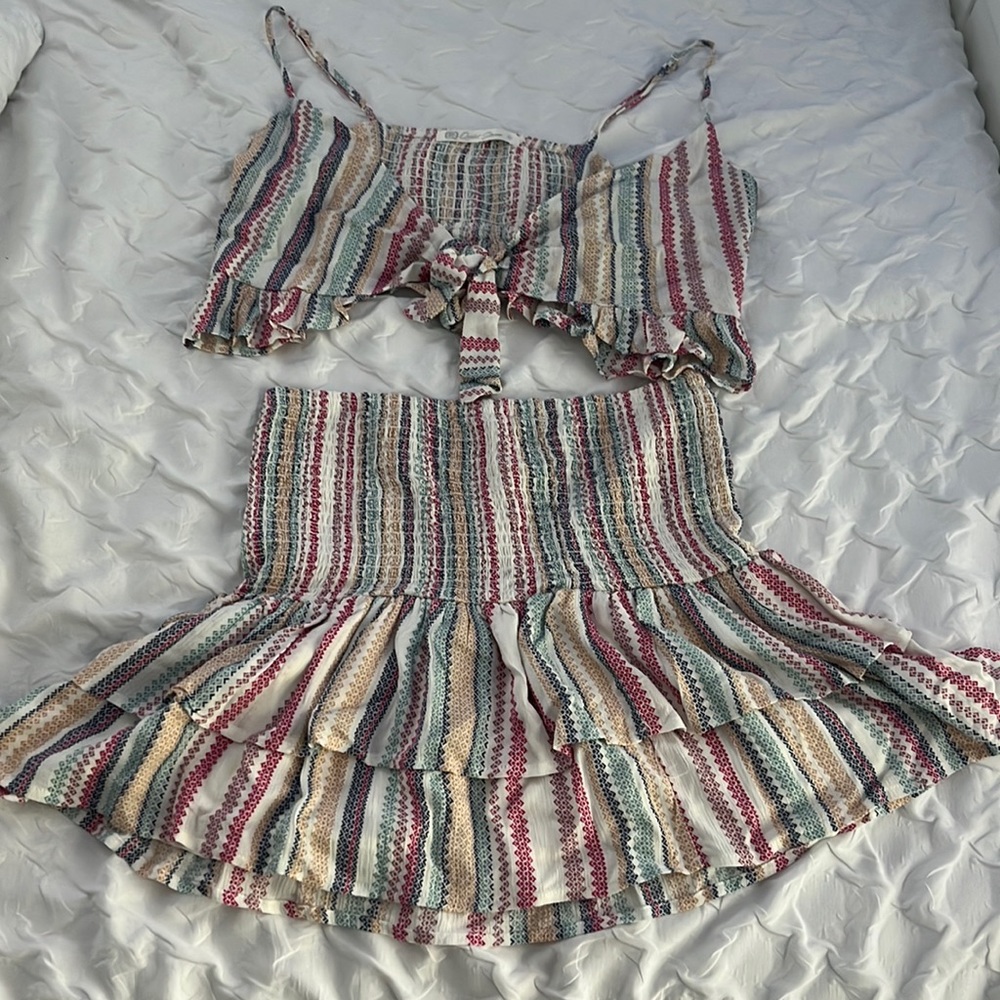crop top and skirt set